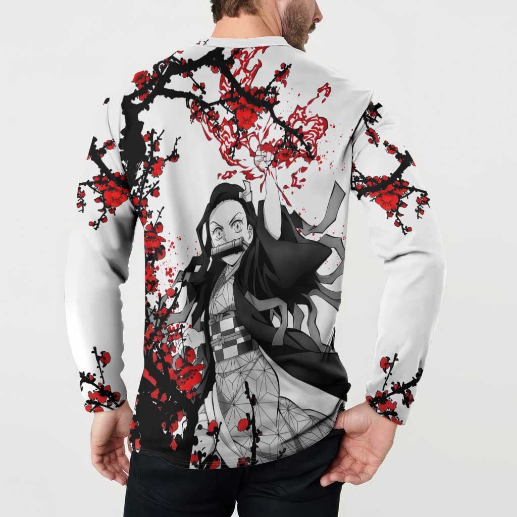 Nezuko Kamado - Demon Slayer Button Sweatshirt Anime Japan Style