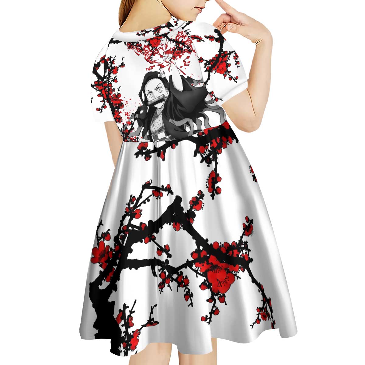 Nezuko Kamado - Demon Slayer Kid Short Sleeve Dress Anime Japan Style