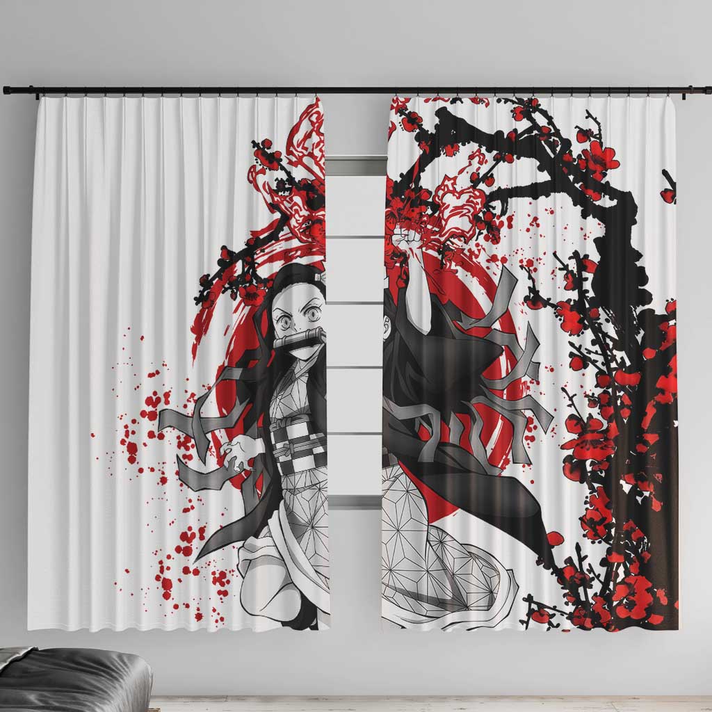 Nezuko Kamado - Demon Slayer Window Curtain Anime Japan Style