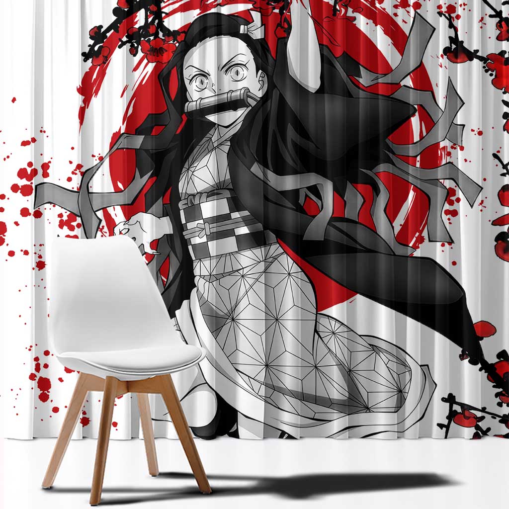 Nezuko Kamado - Demon Slayer Window Curtain Anime Japan Style