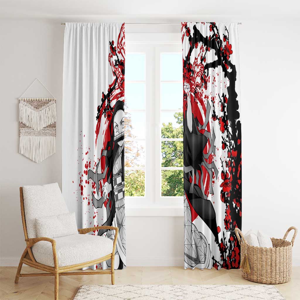 Nezuko Kamado - Demon Slayer Window Curtain Anime Japan Style