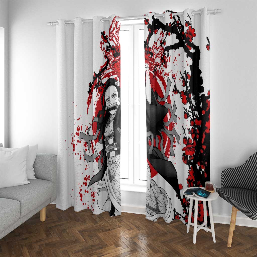 Nezuko Kamado - Demon Slayer Window Curtain Anime Japan Style