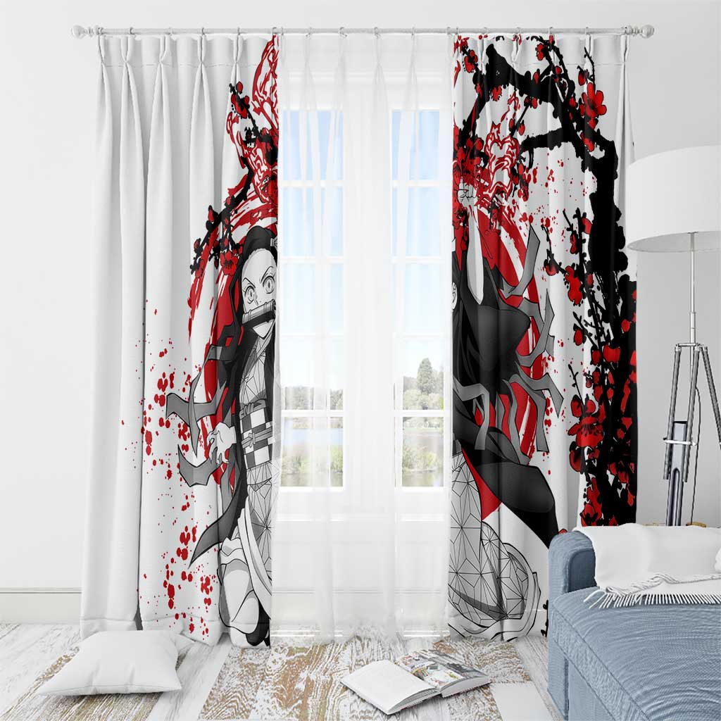 Nezuko Kamado - Demon Slayer Window Curtain Anime Japan Style