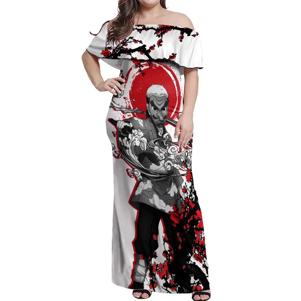 Urokodaki Sakonji - Demon Slayer Off Shoulder Maxi Dress Anime Japan Style