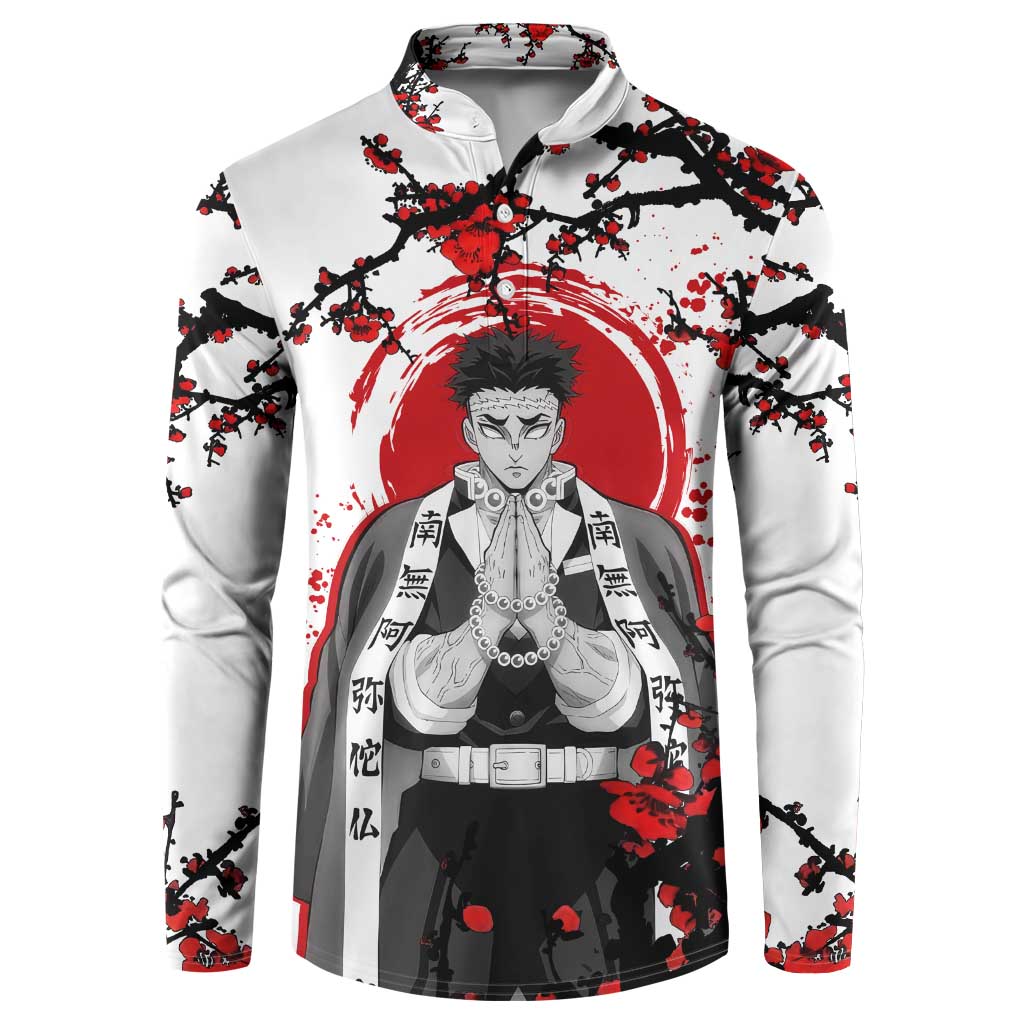 Gyomei Himejima - Demon Slayer Button Sweatshirt Anime Japan Style
