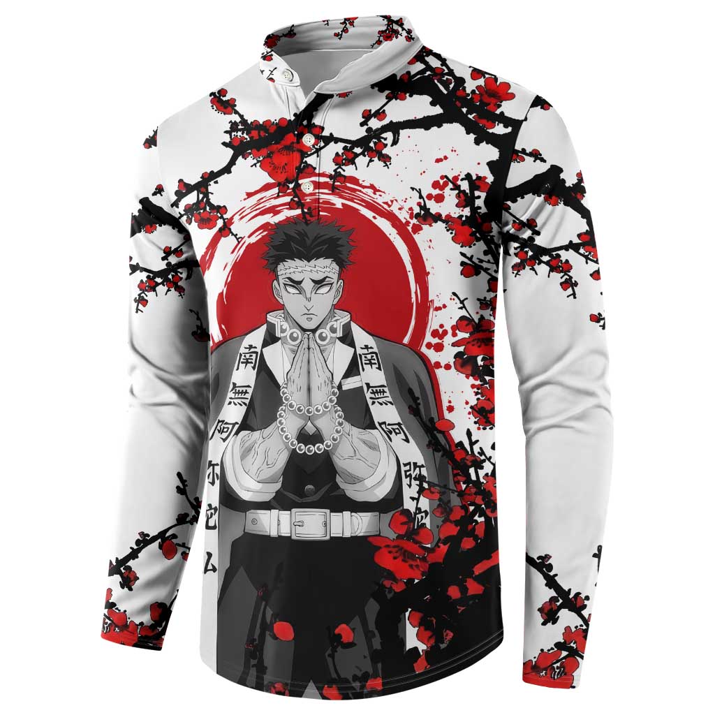 Gyomei Himejima - Demon Slayer Button Sweatshirt Anime Japan Style