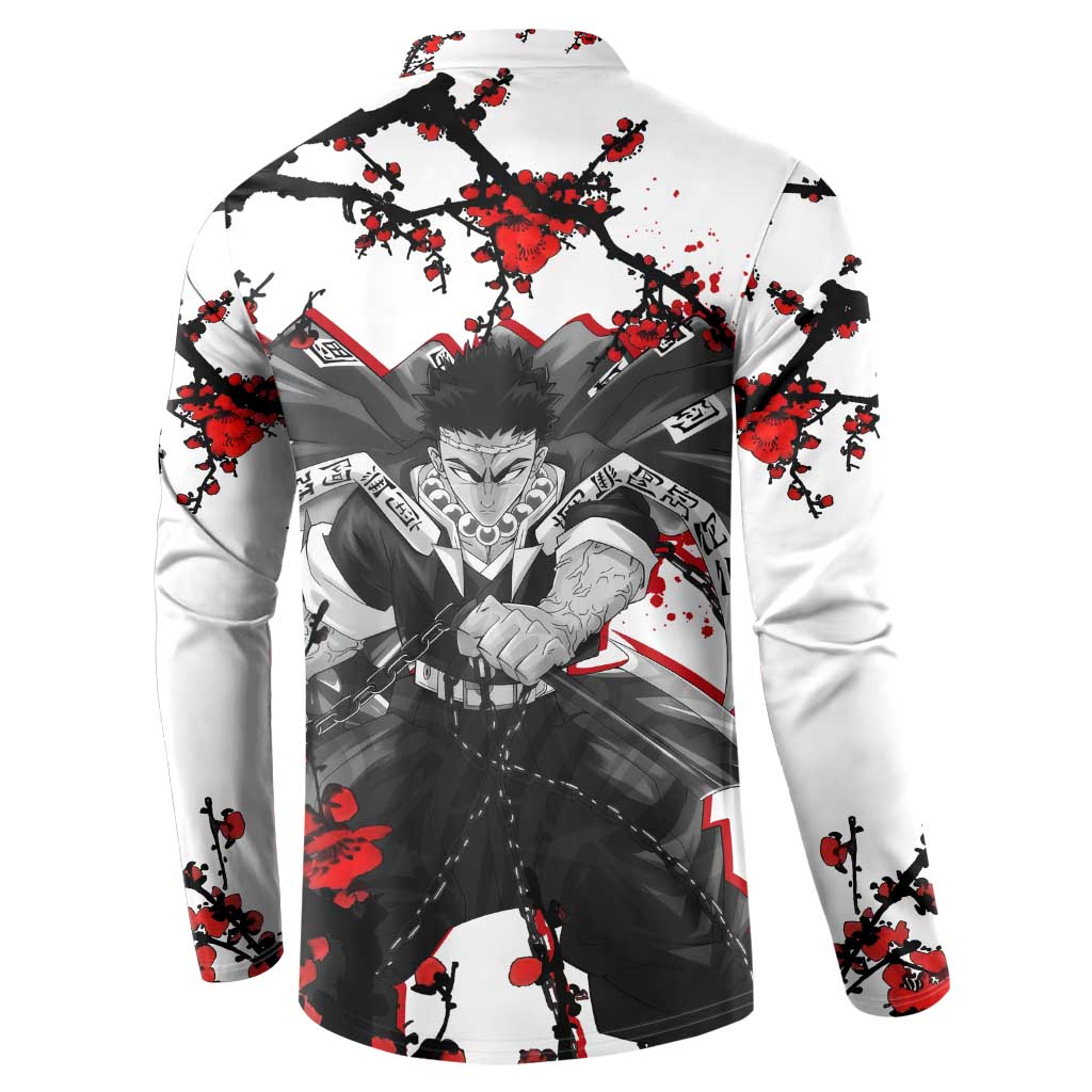 Gyomei Himejima - Demon Slayer Button Sweatshirt Anime Japan Style