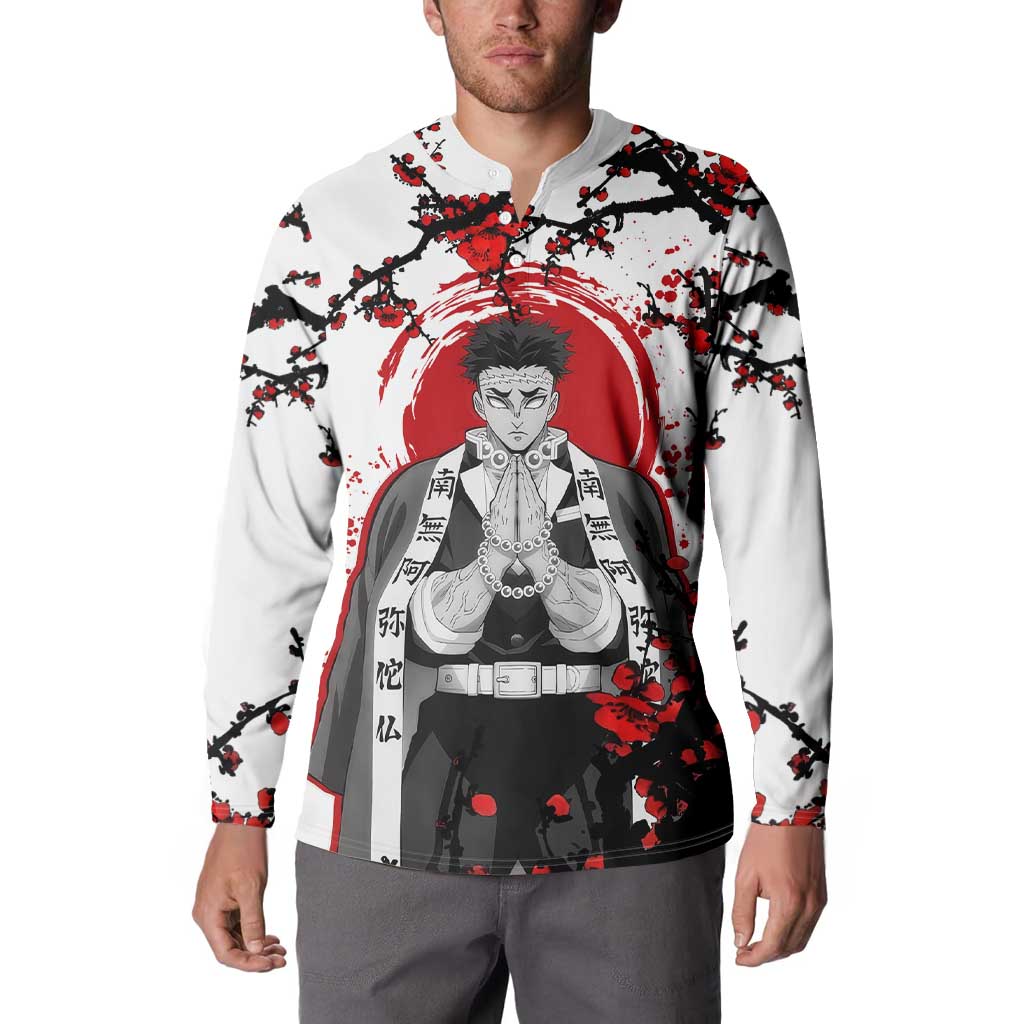 Gyomei Himejima - Demon Slayer Button Sweatshirt Anime Japan Style