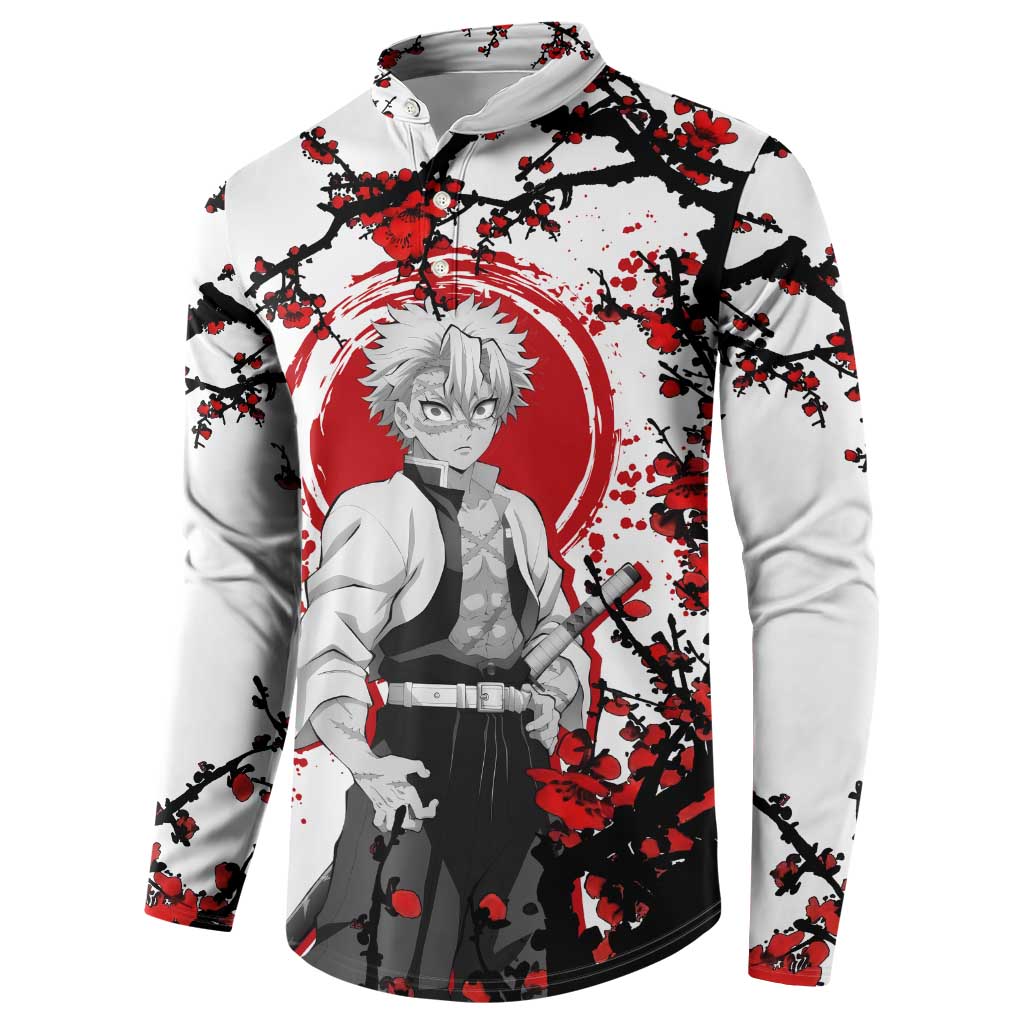Sanemi Shinazugawa - Demon Slayer Button Sweatshirt Anime Japan Style
