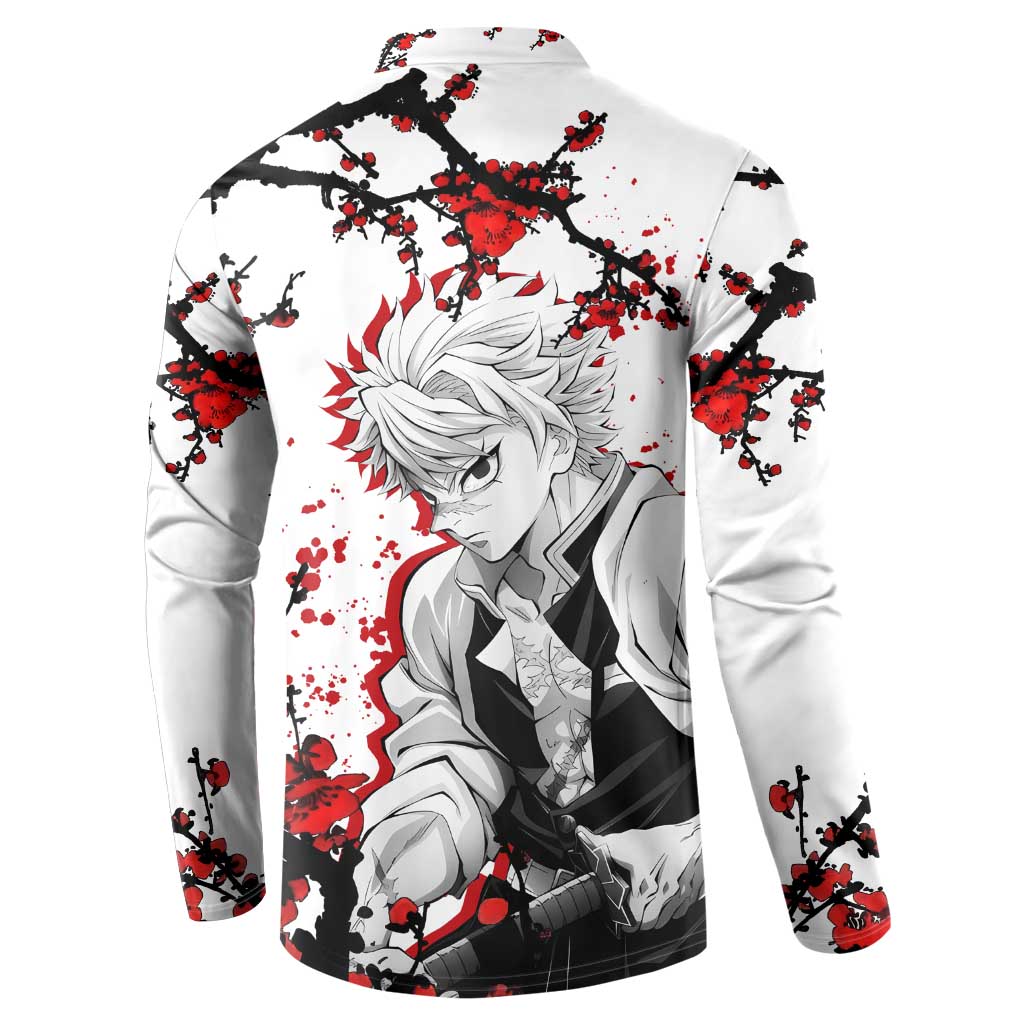 Sanemi Shinazugawa - Demon Slayer Button Sweatshirt Anime Japan Style