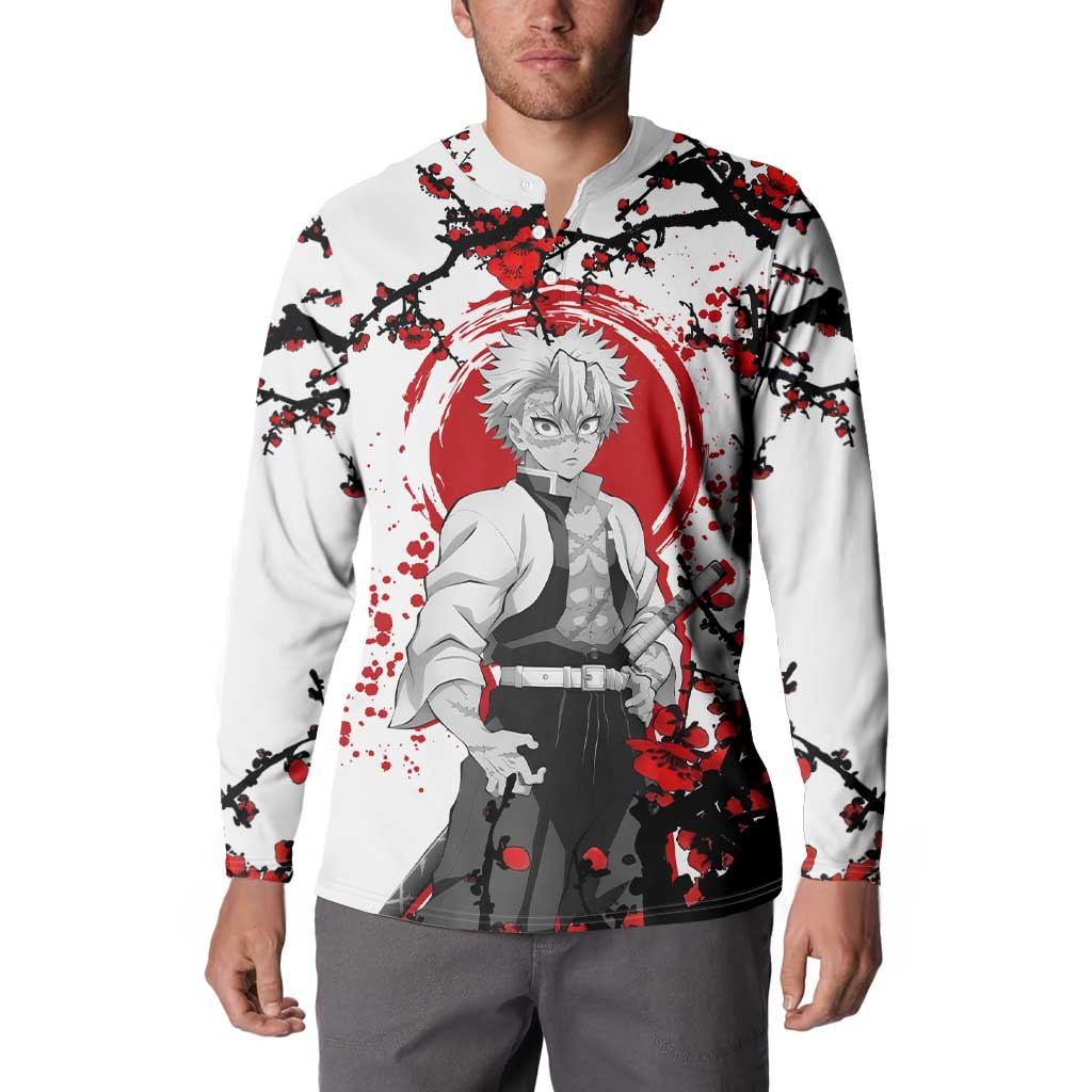 Sanemi Shinazugawa - Demon Slayer Button Sweatshirt Anime Japan Style