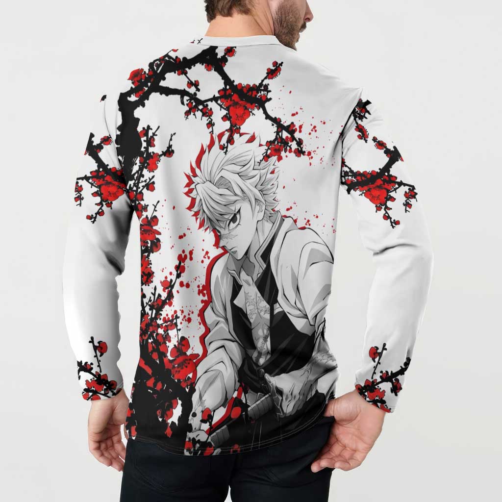 Sanemi Shinazugawa - Demon Slayer Button Sweatshirt Anime Japan Style
