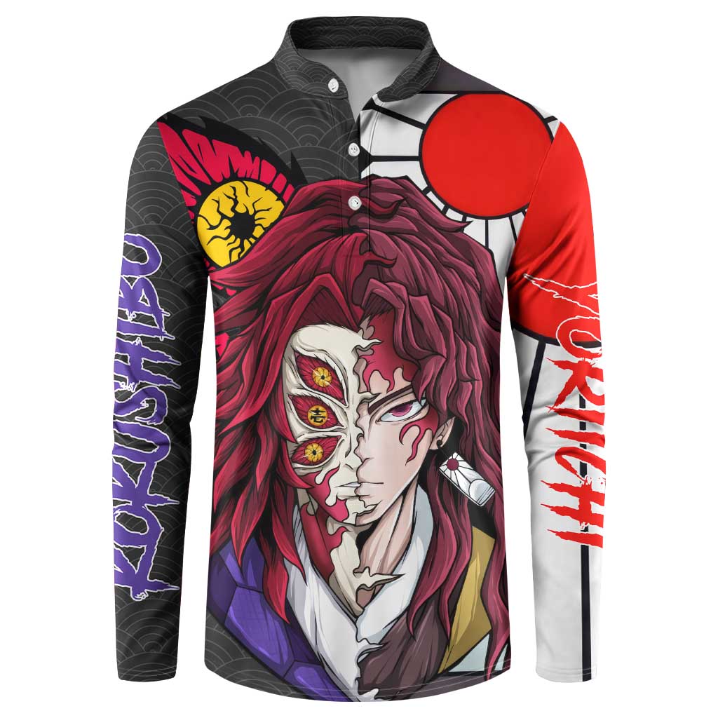 Kokushibo And Yoriichi - Demon Slayer Button Sweatshirt Anime Style