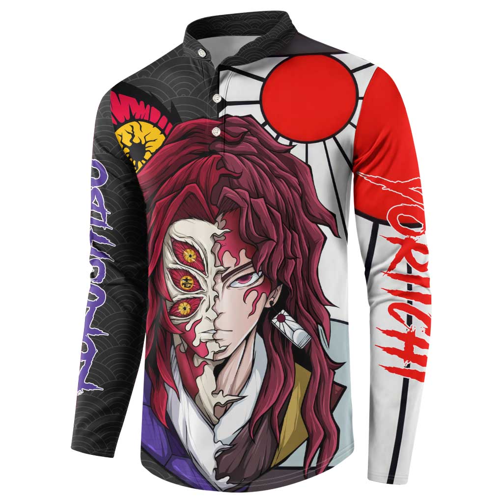 Kokushibo And Yoriichi - Demon Slayer Button Sweatshirt Anime Style