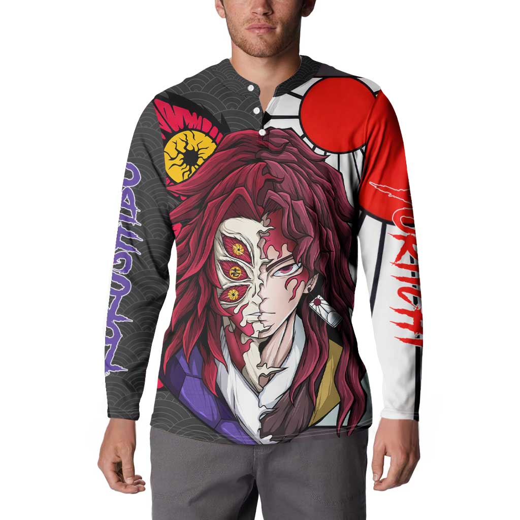 Kokushibo And Yoriichi - Demon Slayer Button Sweatshirt Anime Style