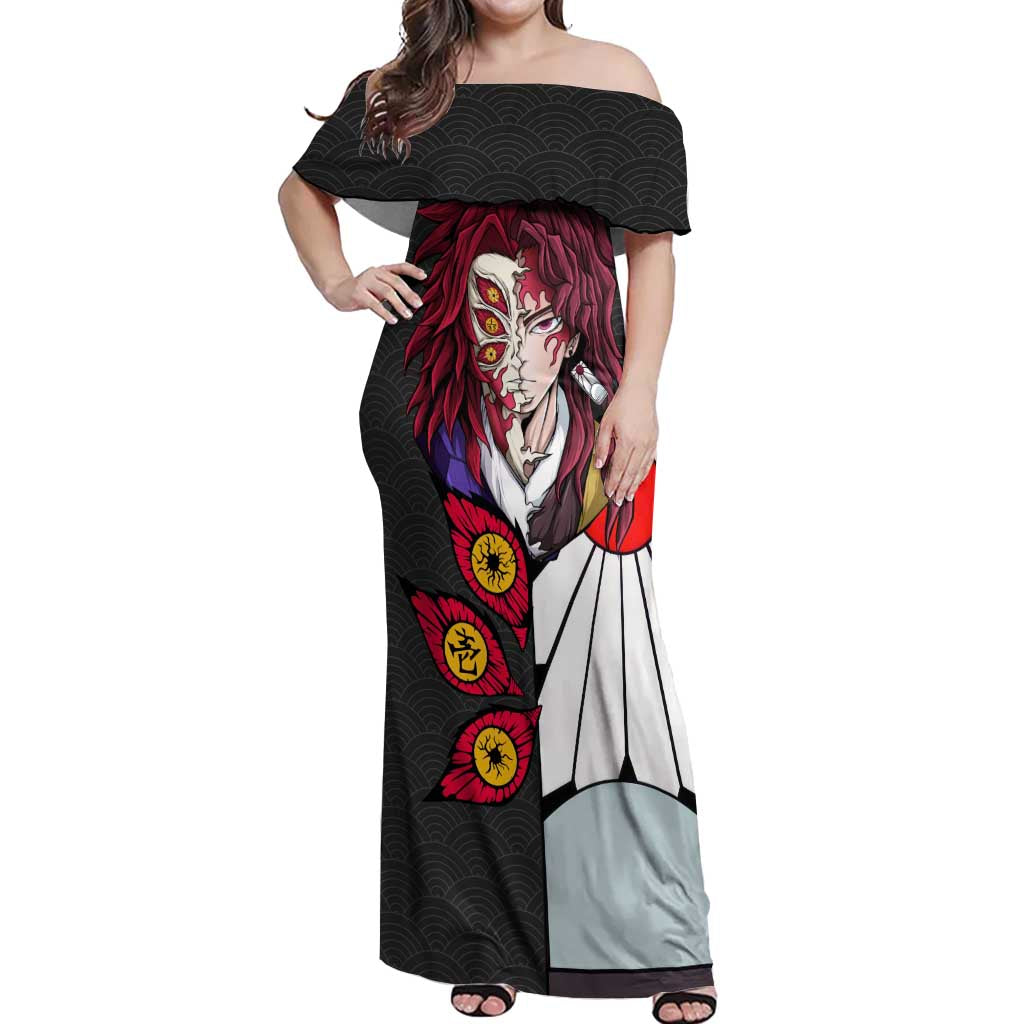 Kokushibo And Yoriichi - Demon Slayer Off Shoulder Maxi Dress Anime Style
