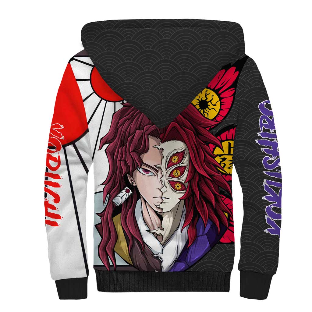 Kokushibo And Yoriichi - Demon Slayer Sherpa Hoodie Anime Style