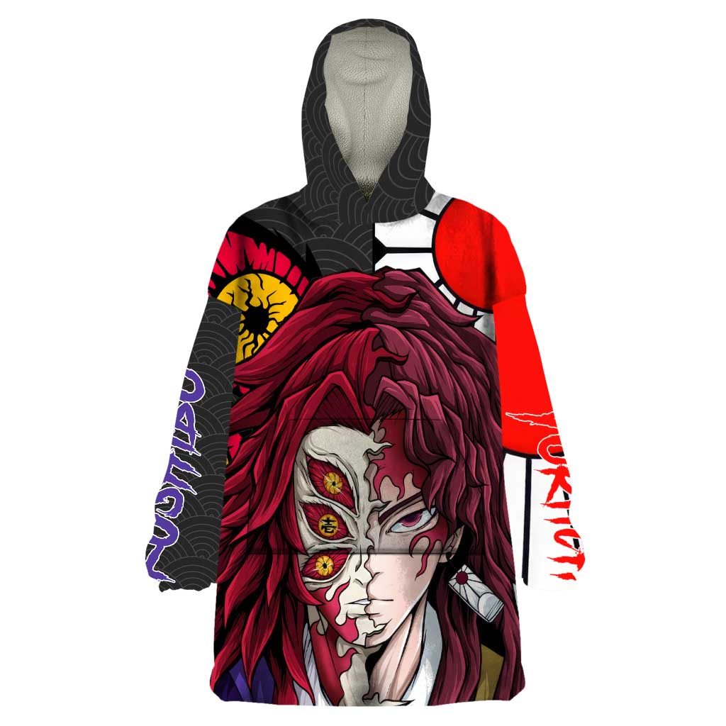 Kokushibo And Yoriichi - Demon Slayer Wearable Blanket Hoodie Anime Style
