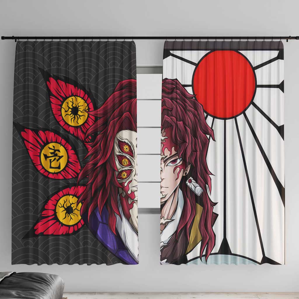 Kokushibo And Yoriichi - Demon Slayer Window Curtain Anime Style