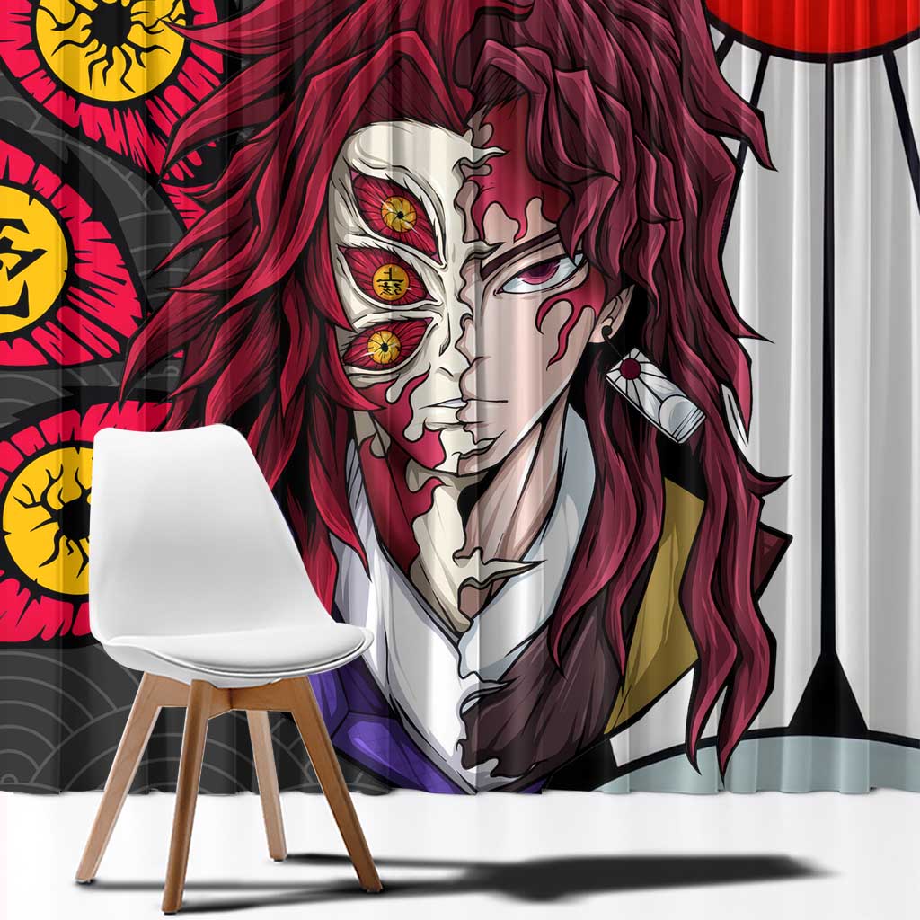 Kokushibo And Yoriichi - Demon Slayer Window Curtain Anime Style