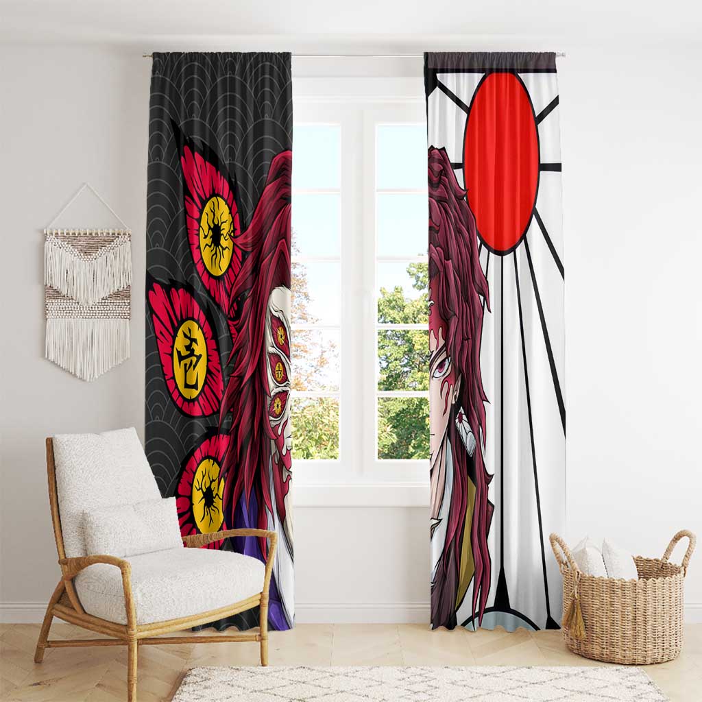 Kokushibo And Yoriichi - Demon Slayer Window Curtain Anime Style