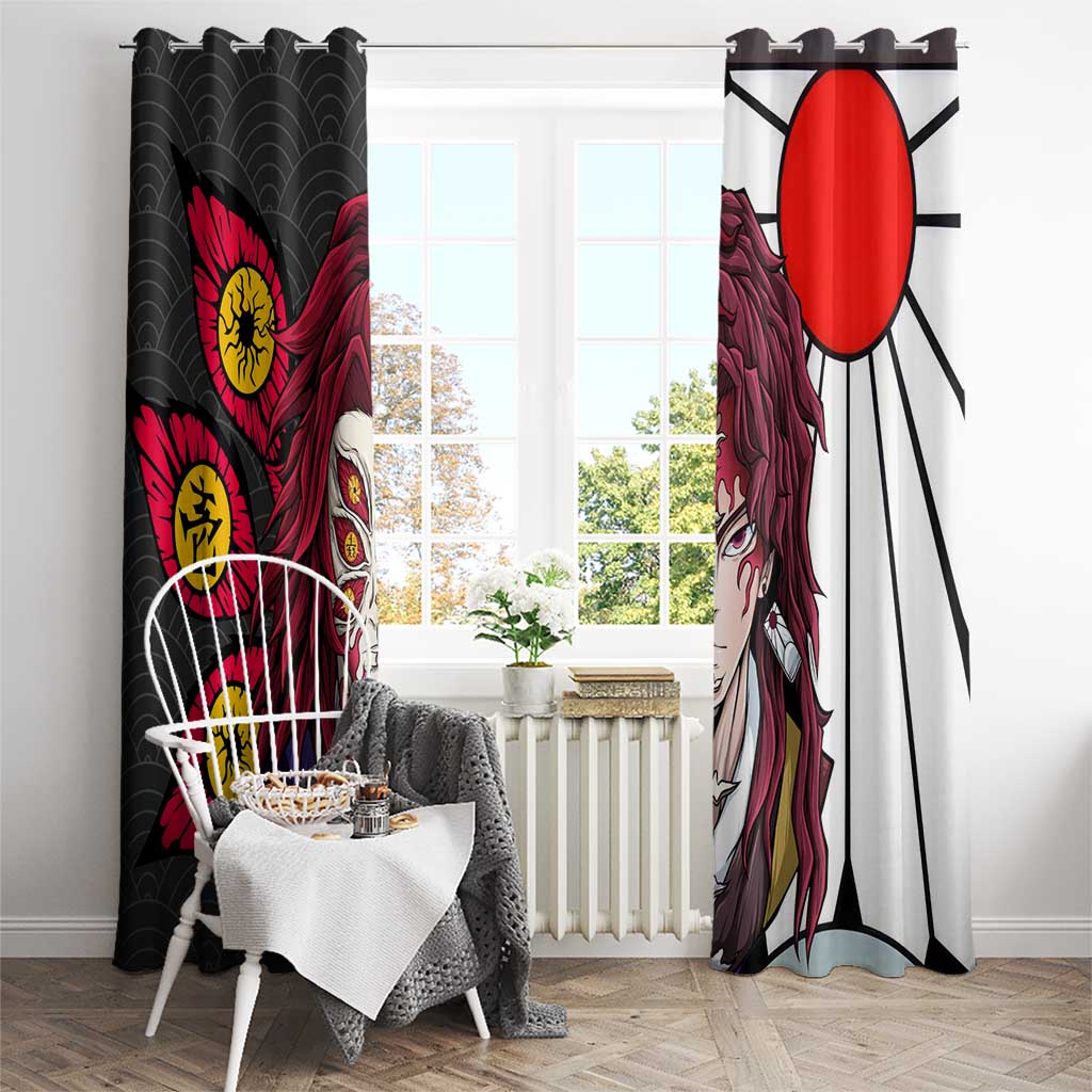 Kokushibo And Yoriichi - Demon Slayer Window Curtain Anime Style