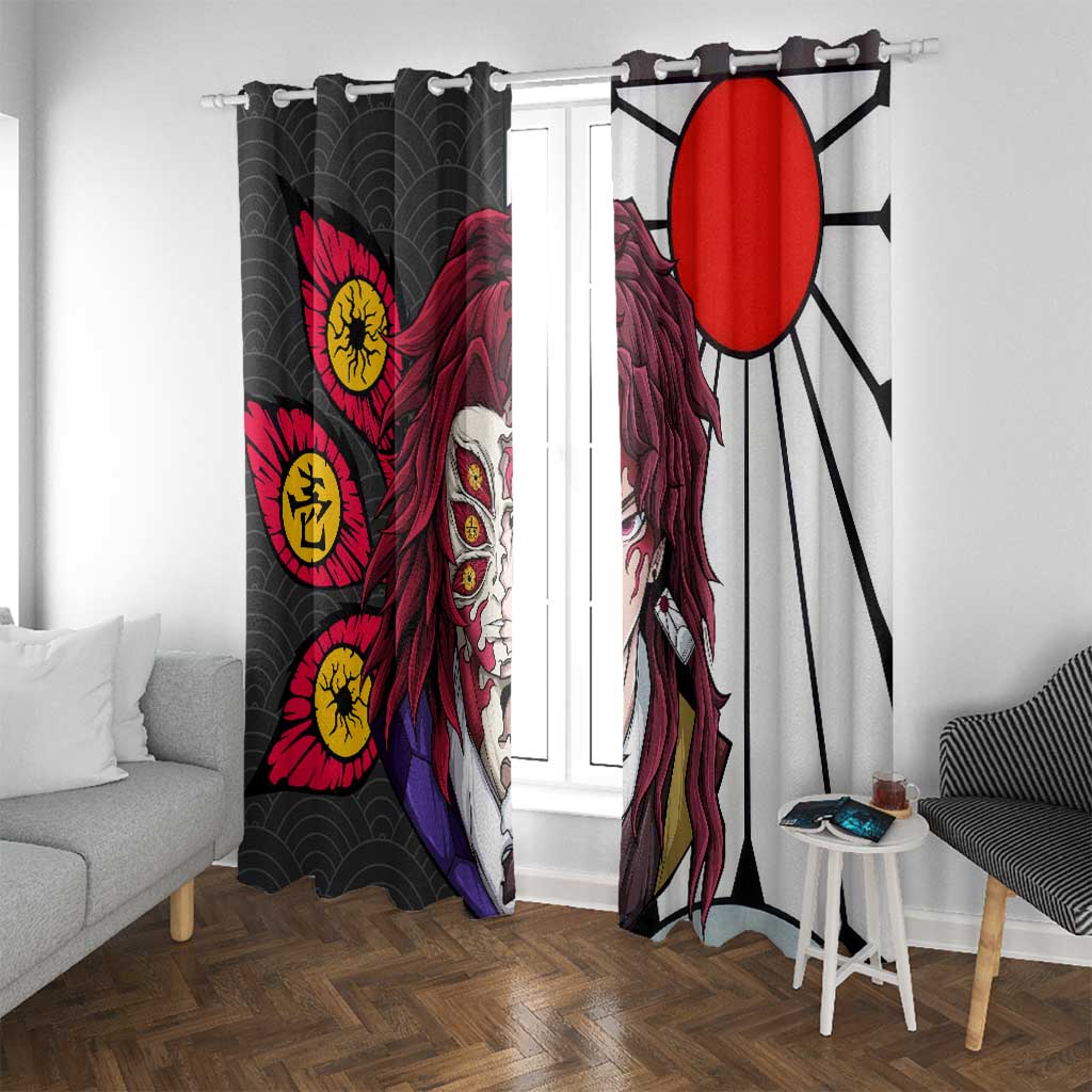 Kokushibo And Yoriichi - Demon Slayer Window Curtain Anime Style