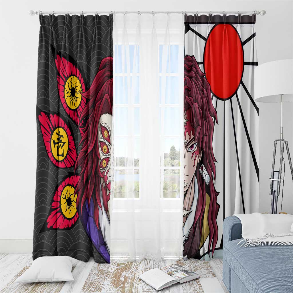 Kokushibo And Yoriichi - Demon Slayer Window Curtain Anime Style
