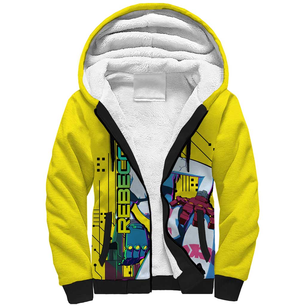 Cyberpunk Rebecca Sherpa Hoodie Anime Style