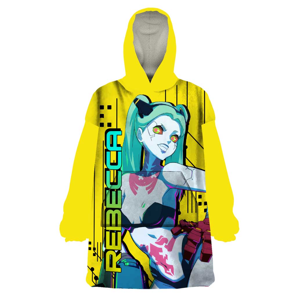 Cyberpunk Rebecca Wearable Blanket Hoodie Anime Style
