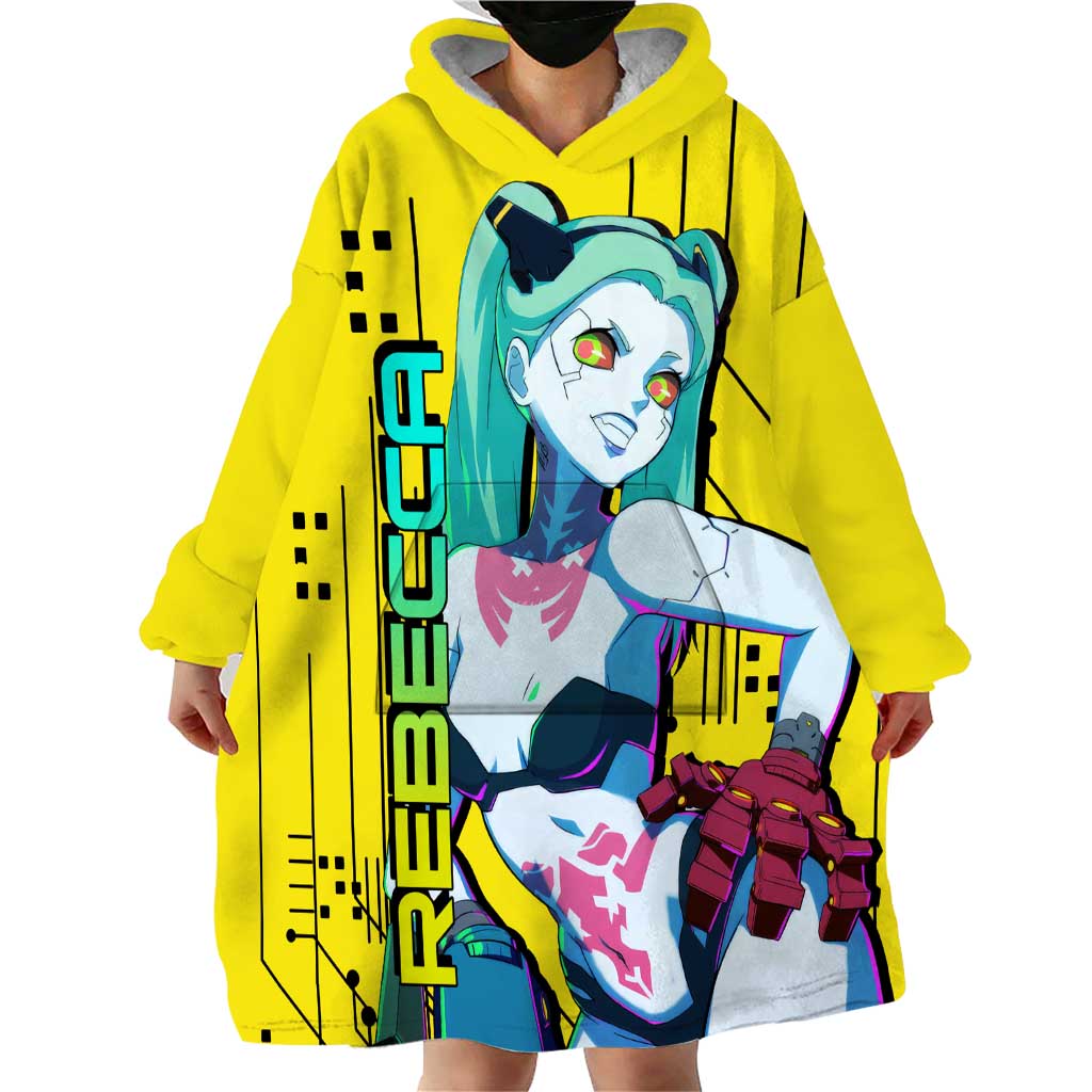 Cyberpunk Rebecca Wearable Blanket Hoodie Anime Style