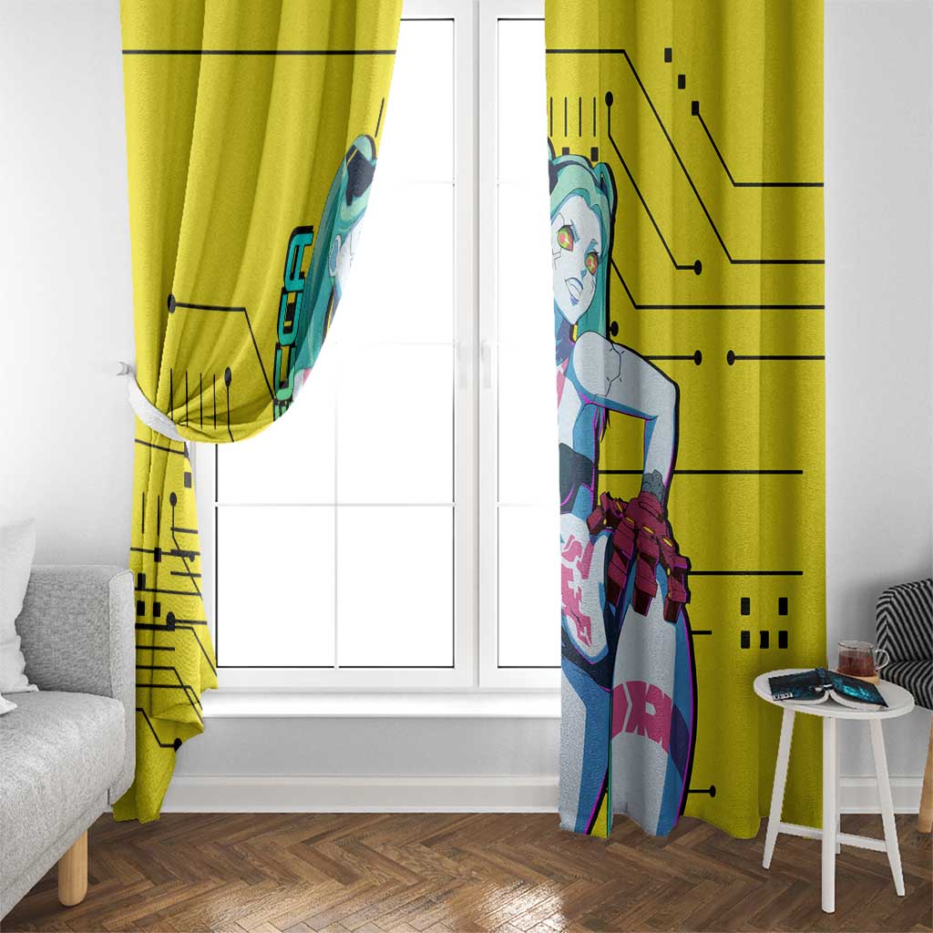 Cyberpunk Rebecca Window Curtain Anime Style