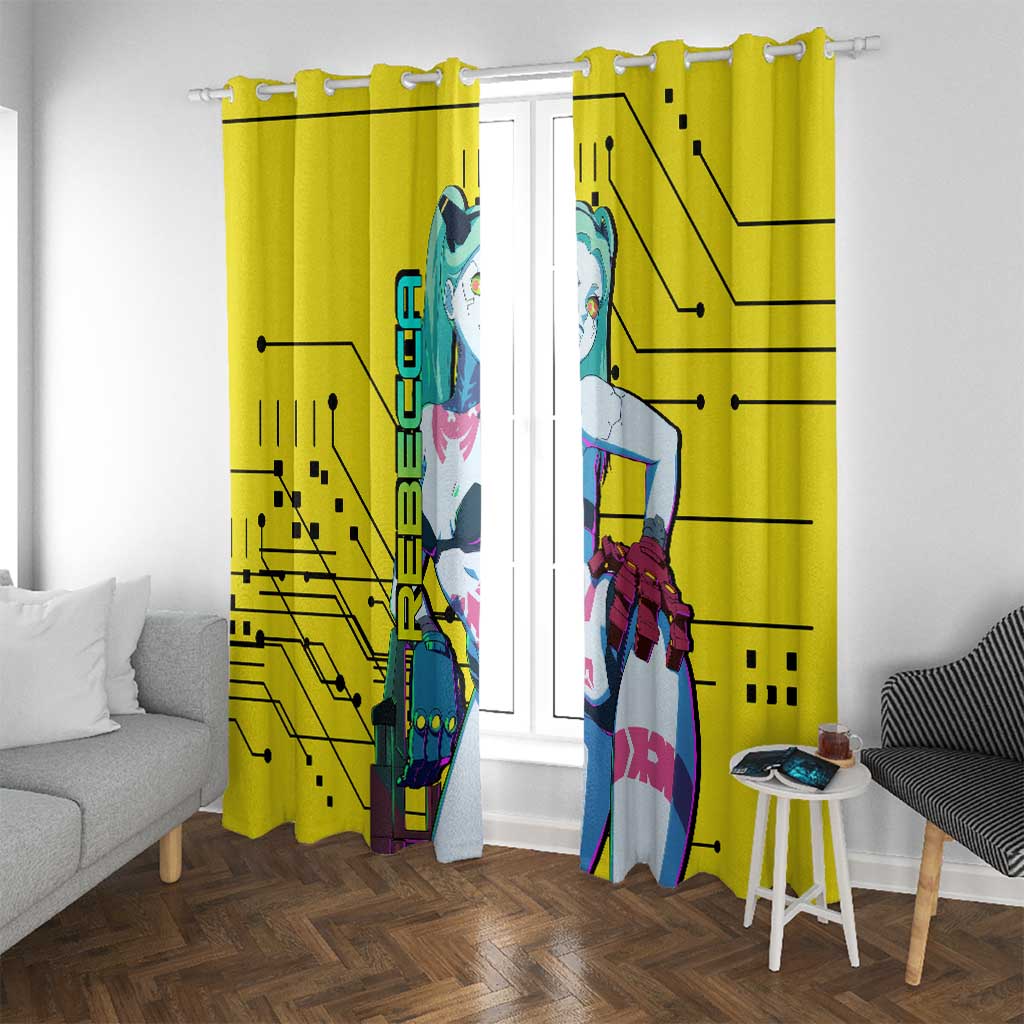 Cyberpunk Rebecca Window Curtain Anime Style