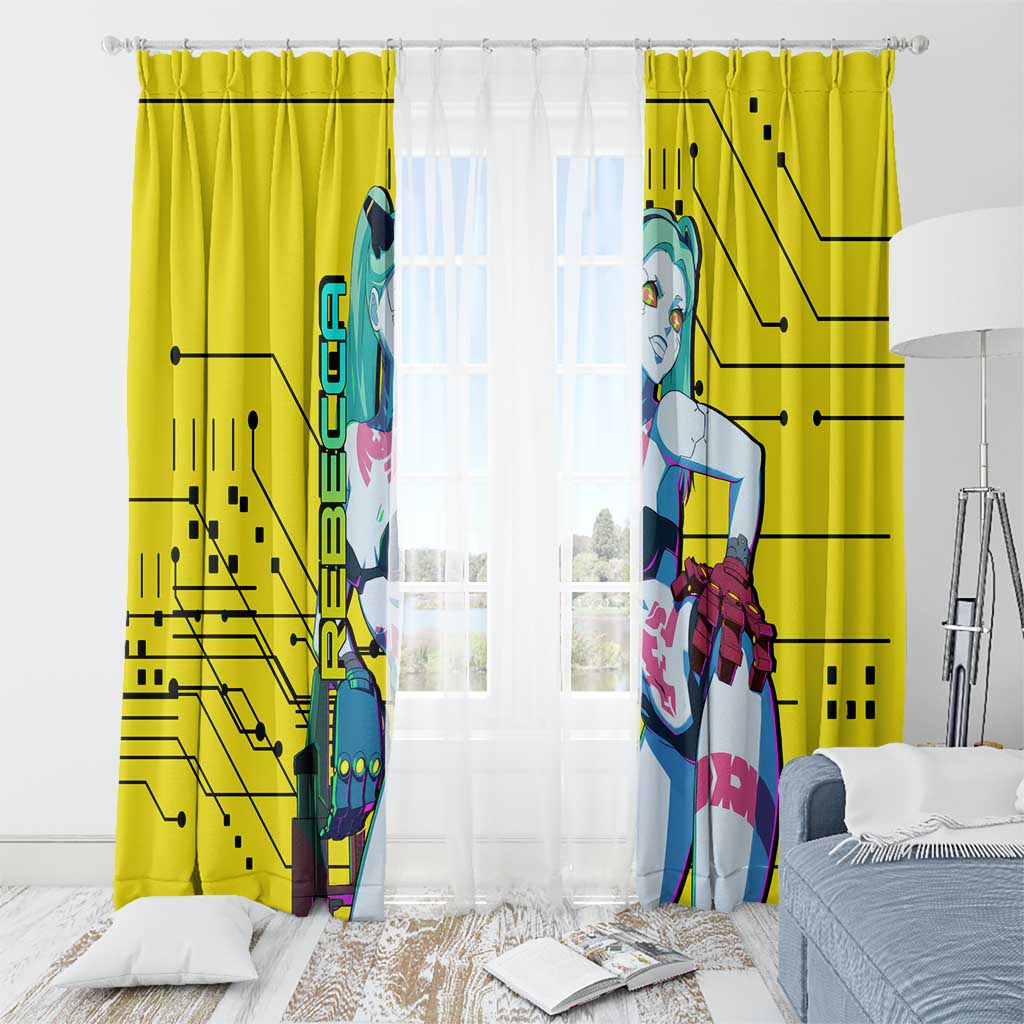 Cyberpunk Rebecca Window Curtain Anime Style