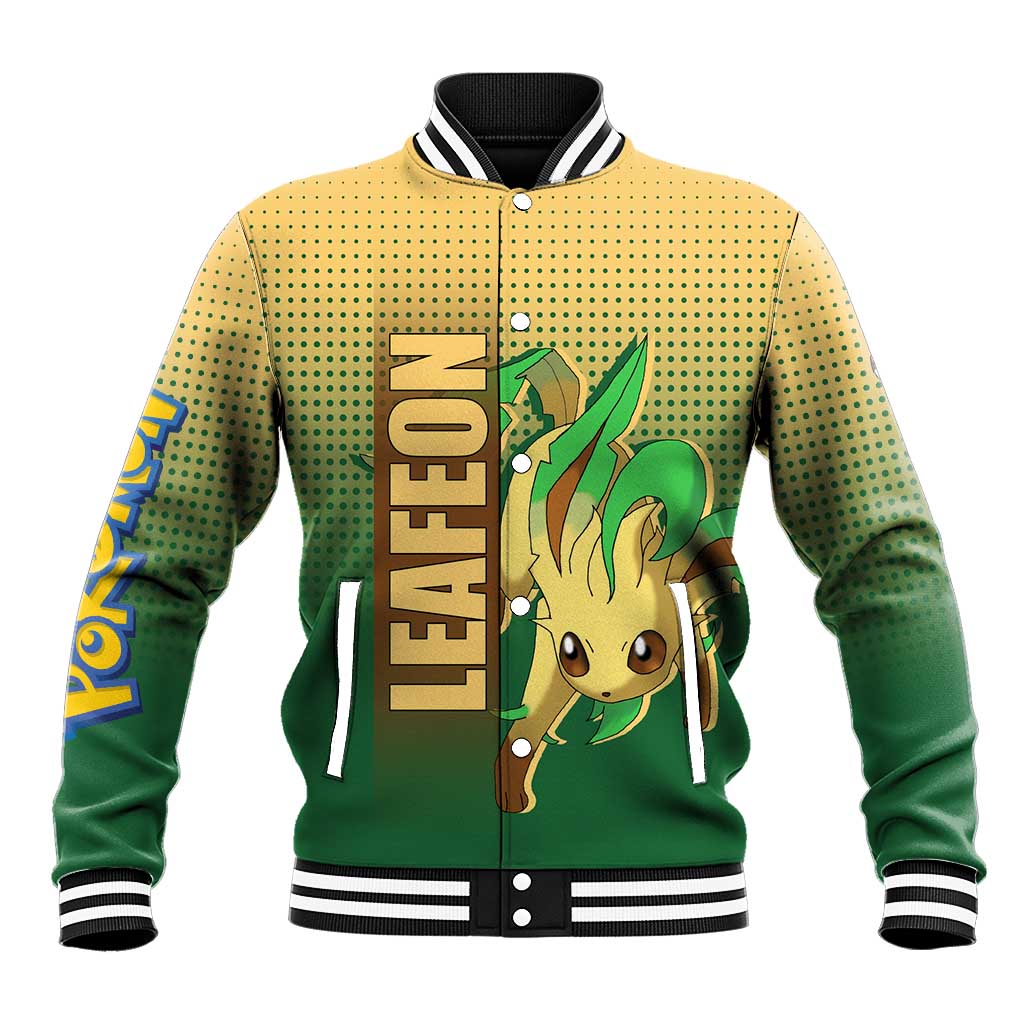 Leafeon from Poké Baseball Jacket with Grass Type Power and Nature Design - The Mazicc