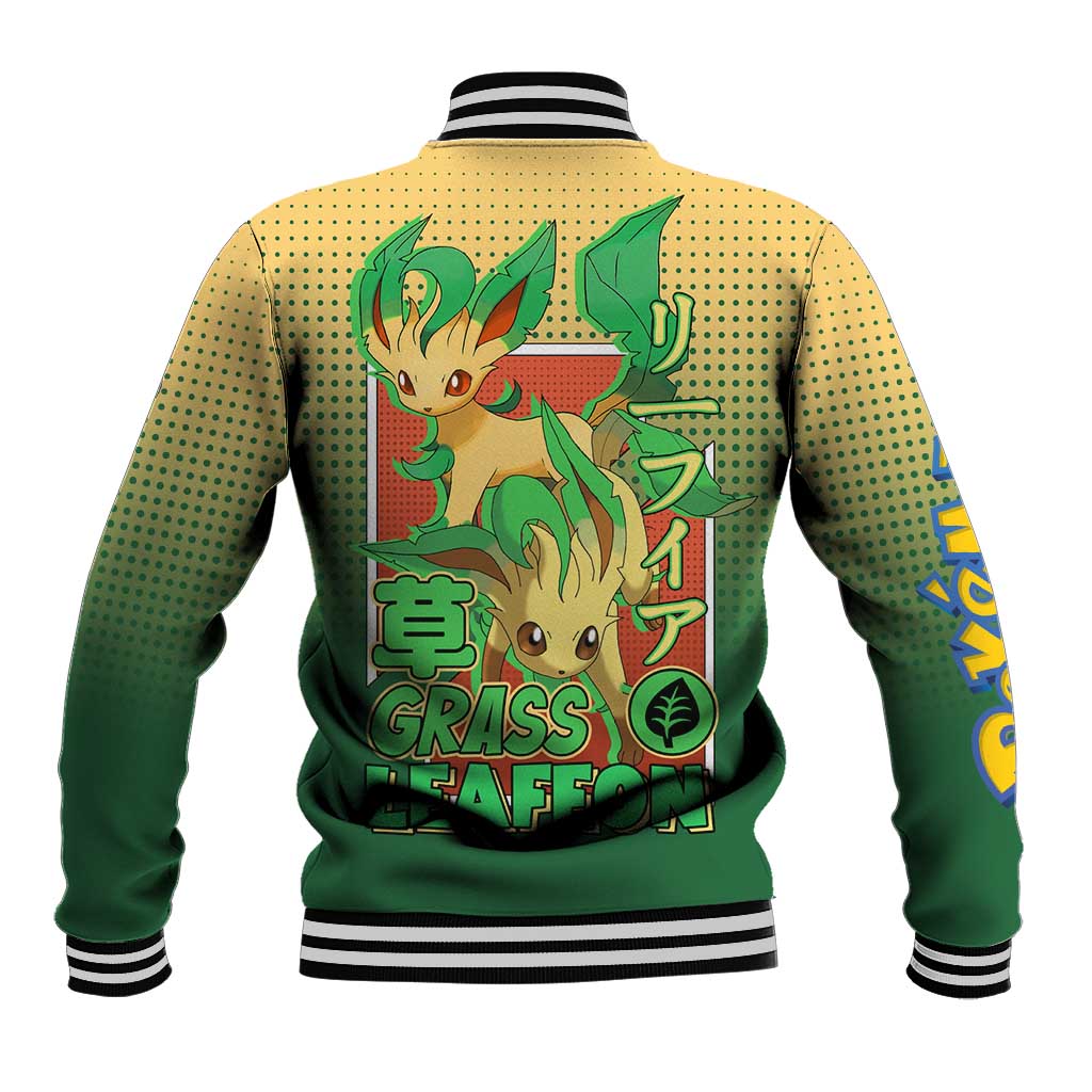 Leafeon from Poké Baseball Jacket with Grass Type Power and Nature Design - The Mazicc