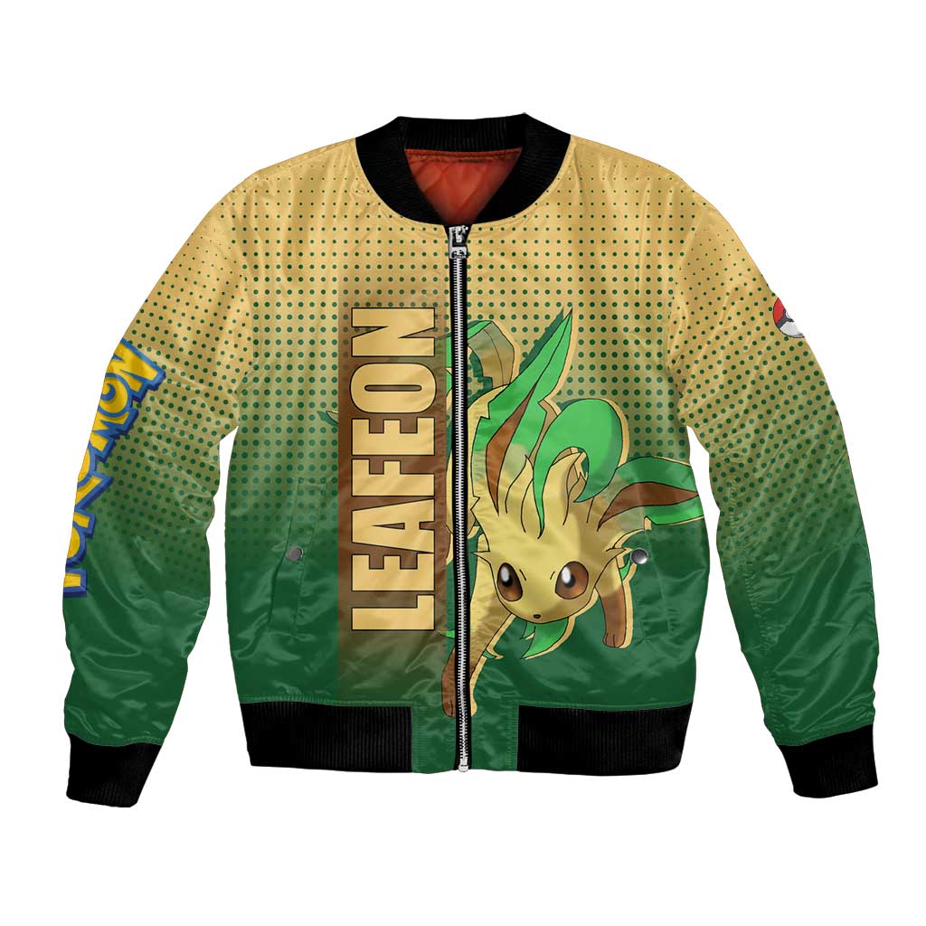 Leafeon from Poké Bomber Jacket with Grass Type Power and Nature Design - The Mazicc