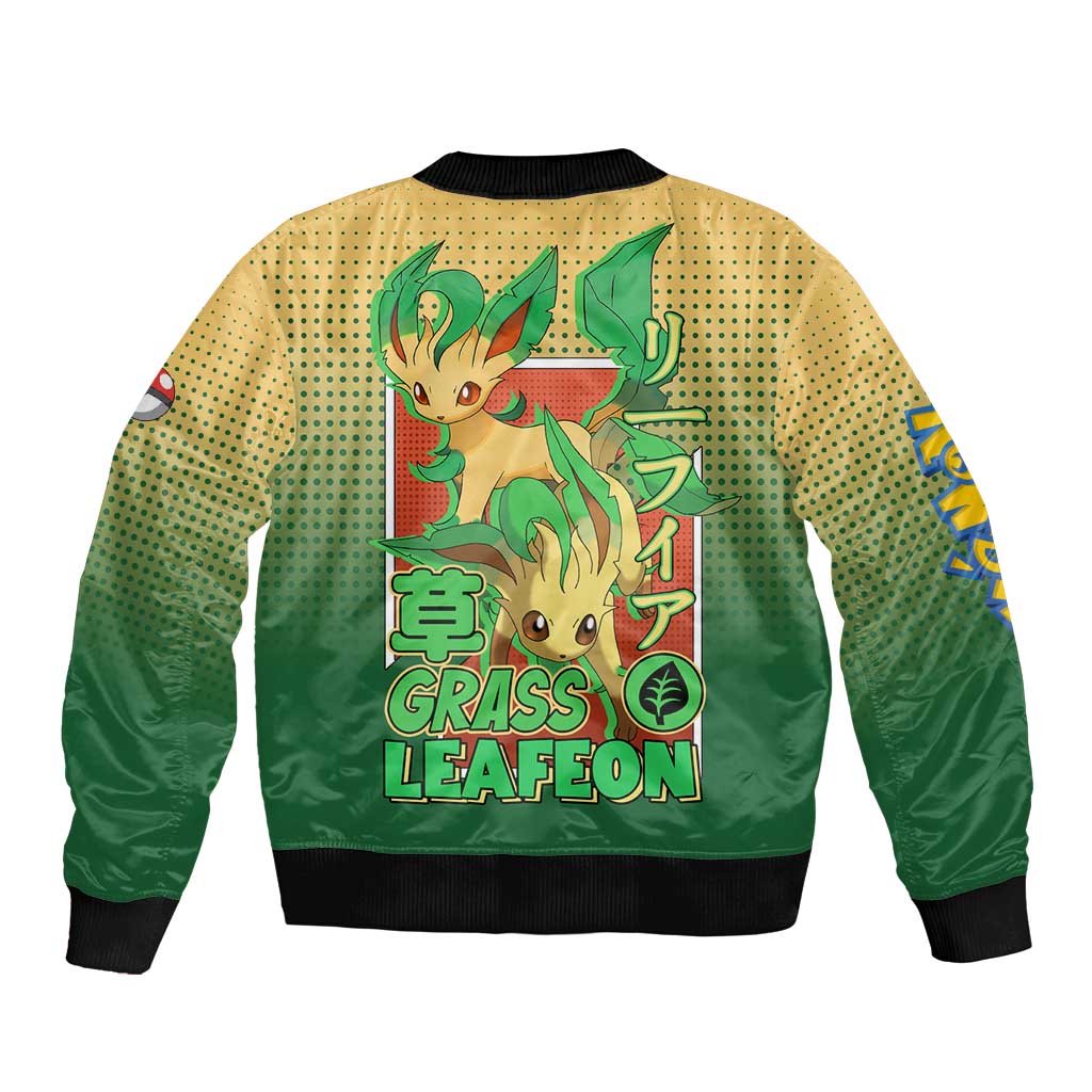 Leafeon from Poké Bomber Jacket with Grass Type Power and Nature Design - The Mazicc