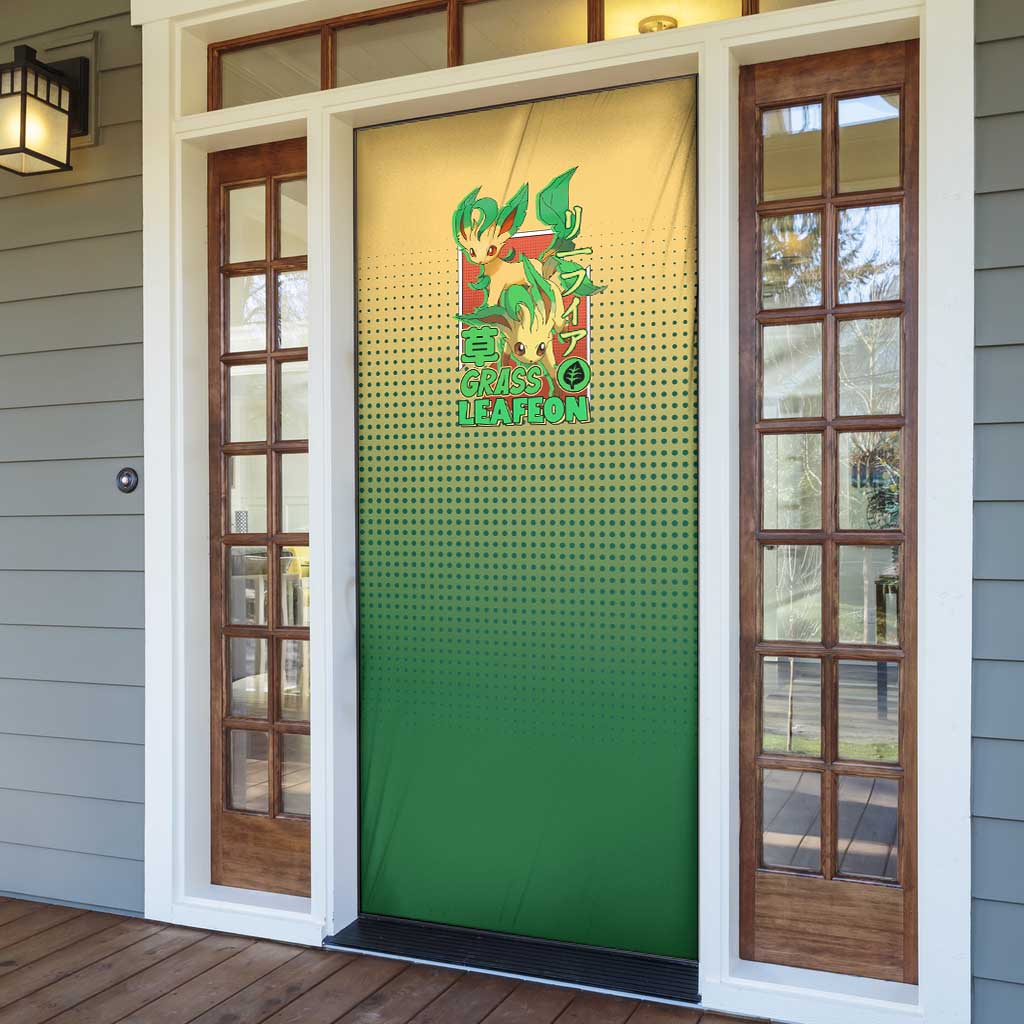Leafeon from Poké Door Cover with Grass Type Power and Nature Design - The Mazicc
