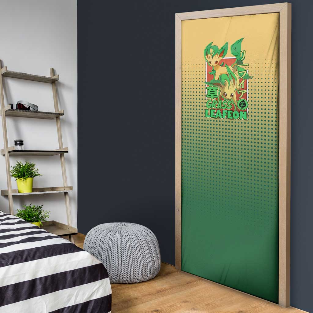 Leafeon from Poké Door Cover with Grass Type Power and Nature Design - The Mazicc