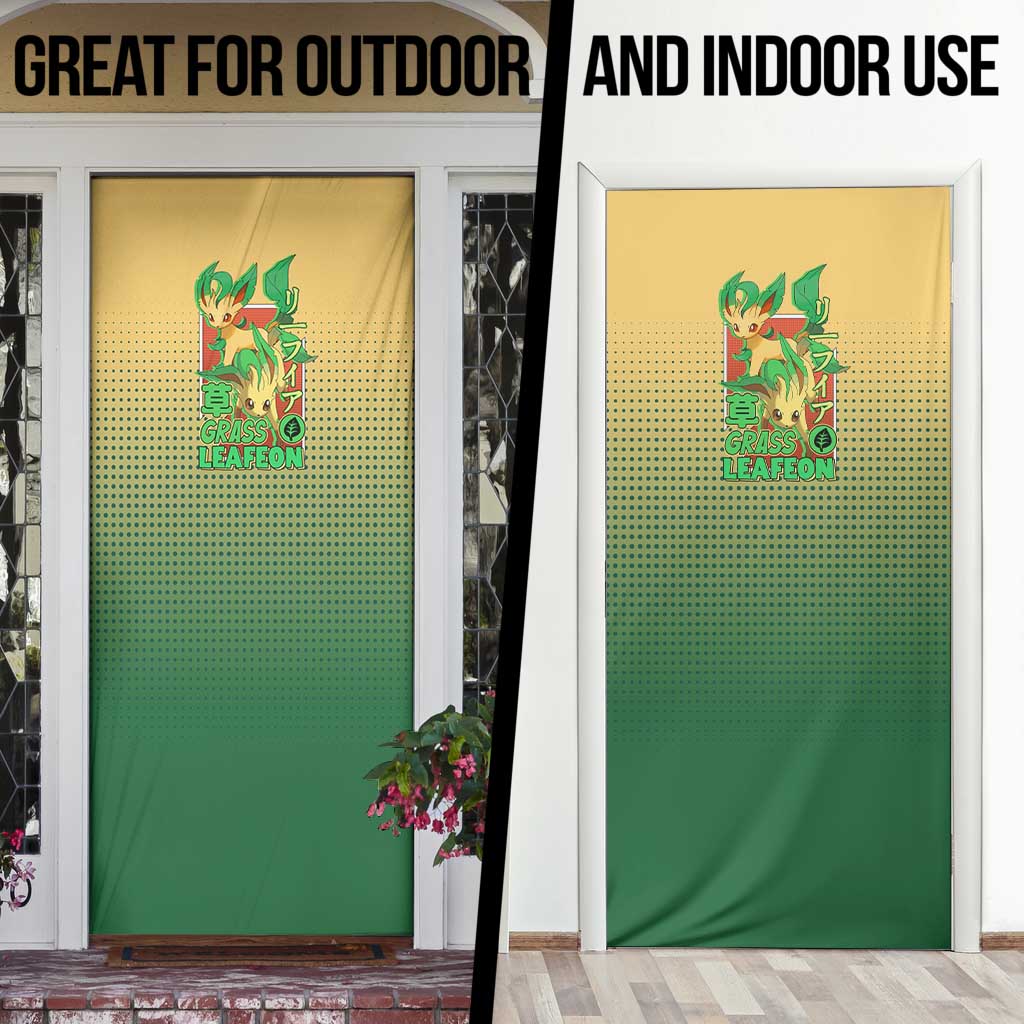 Leafeon from Poké Door Cover with Grass Type Power and Nature Design - The Mazicc
