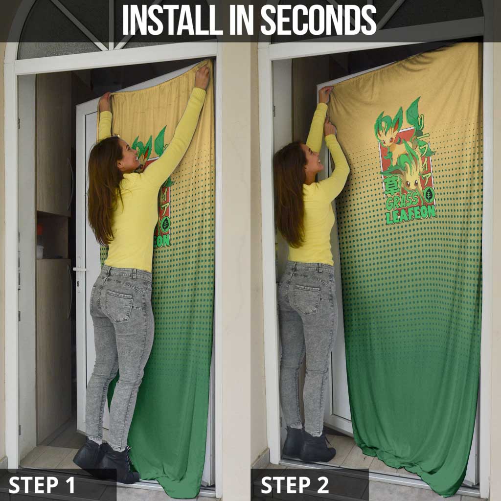 Leafeon from Poké Door Cover with Grass Type Power and Nature Design - The Mazicc