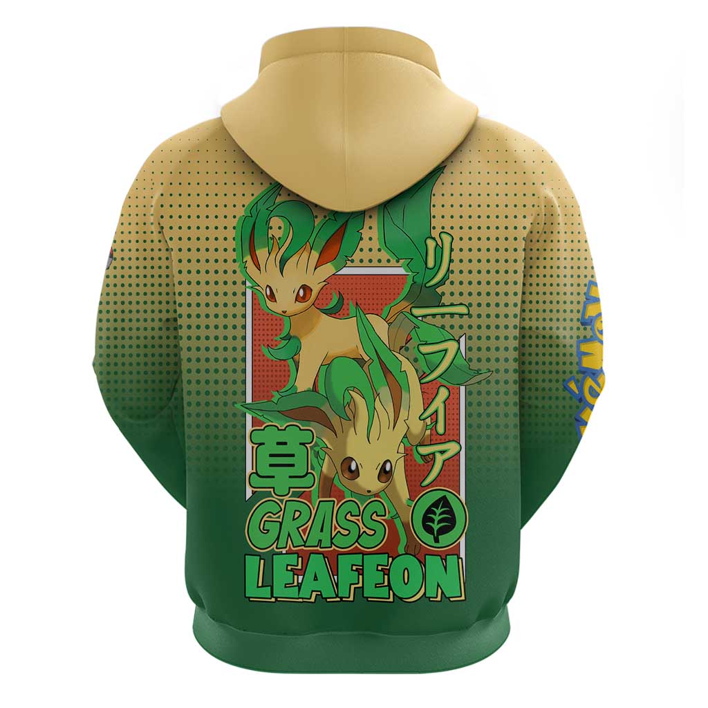 Leafeon from Poké Hoodie with Grass Type Power and Nature Design - The Mazicc