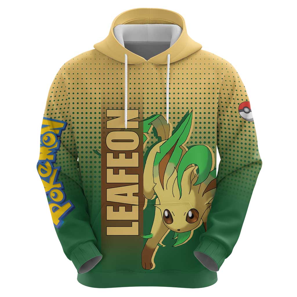 Leafeon from Poké Hoodie with Grass Type Power and Nature Design - The Mazicc