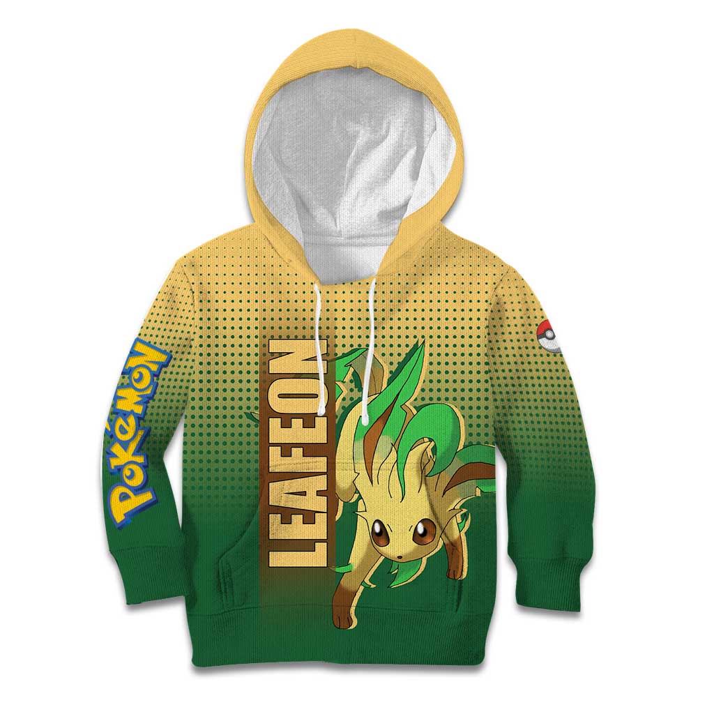 Leafeon from Poké Kid Hoodie with Grass Type Power and Nature Design - The Mazicc