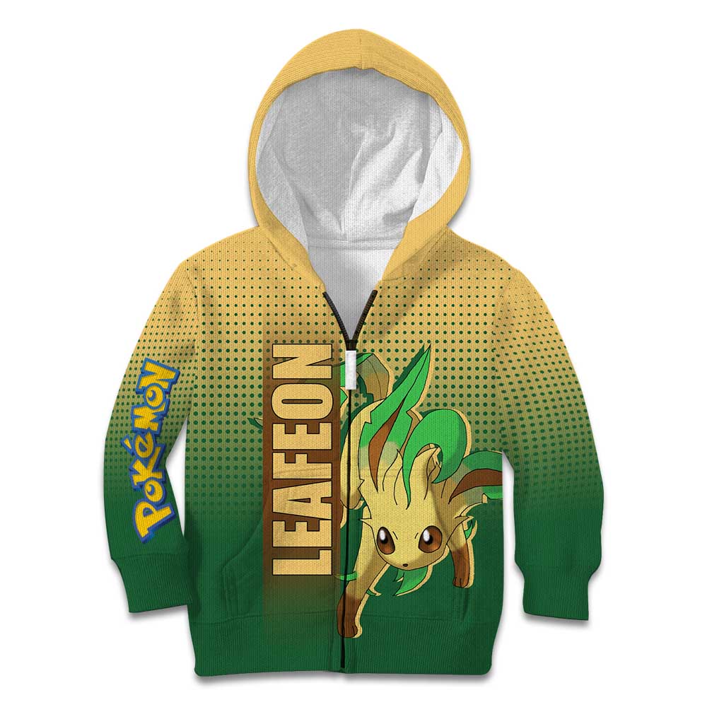 Leafeon from Poké Kid Hoodie with Grass Type Power and Nature Design - The Mazicc