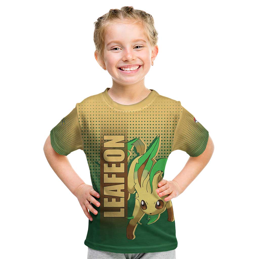 Leafeon from Poké Kid T Shirt with Grass Type Power and Nature Design - The Mazicc