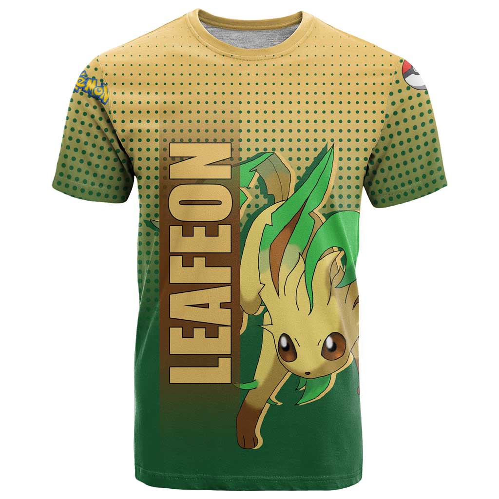 Leafeon from Poké T Shirt with Grass Type Power and Nature Design - The Mazicc