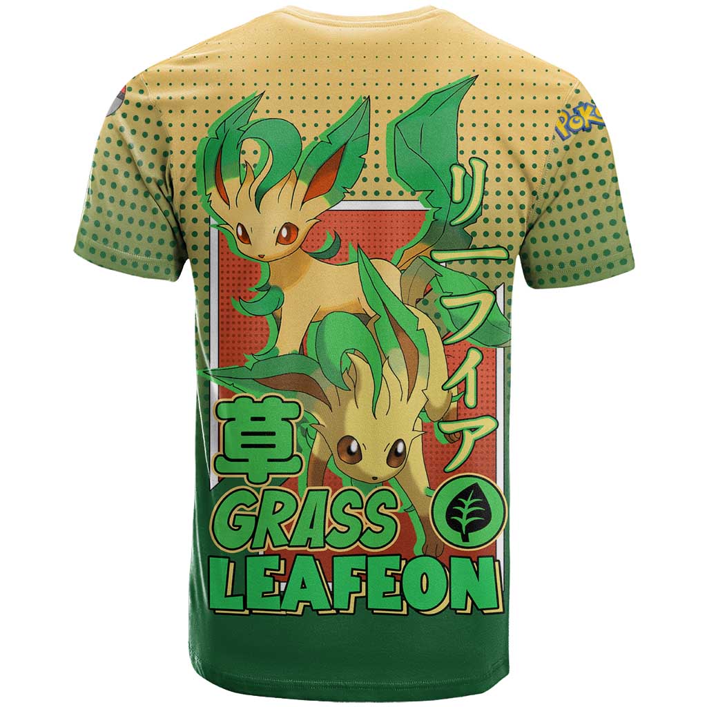Leafeon from Poké T Shirt with Grass Type Power and Nature Design - The Mazicc
