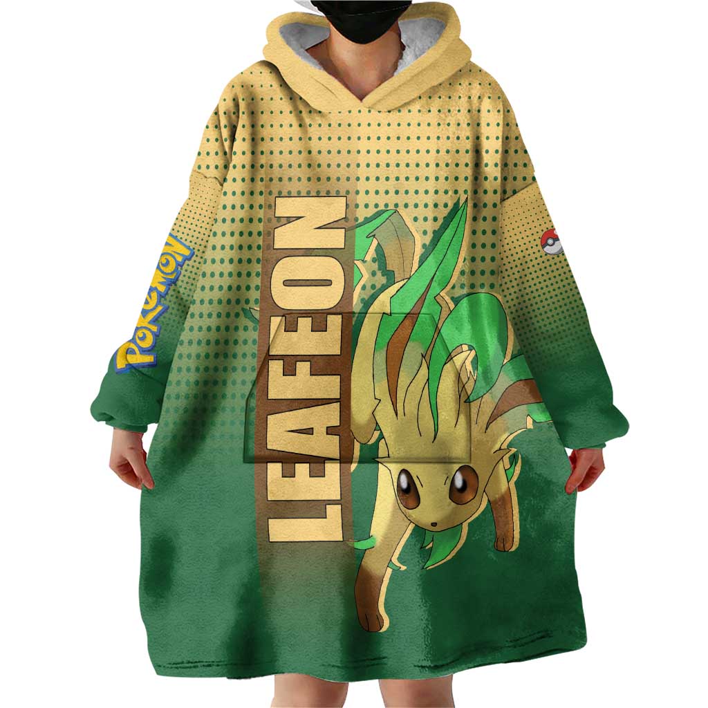 Leafeon from Poké Wearable Blanket Hoodie with Grass Type Power and Nature Design - The Mazicc
